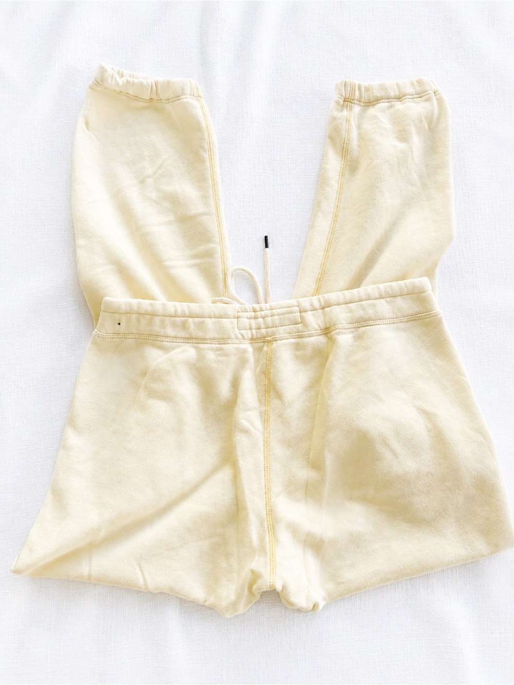 2000s Abercrombie & Fitch Cream Jogger Sweatpants Size M A&F Logo Y2K - Picture 6 of 6